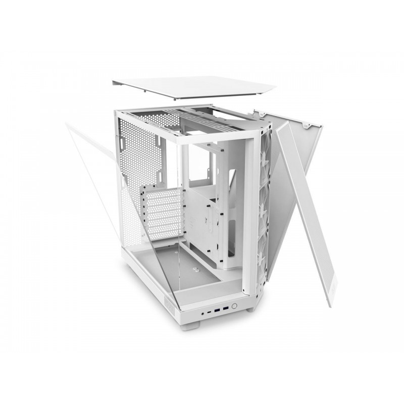 Кутия NZXT H6 Flow Matte White - Middle Tower, NZXT-CASE-CC-H61FW-01