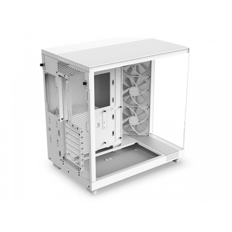 Кутия NZXT H6 Flow Matte White - Middle Tower, NZXT-CASE-CC-H61FW-01