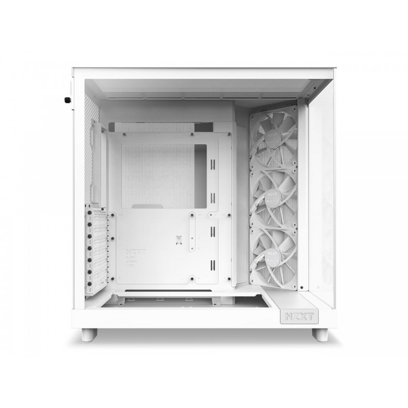 Кутия NZXT H6 Flow Matte White - Middle Tower, NZXT-CASE-CC-H61FW-01