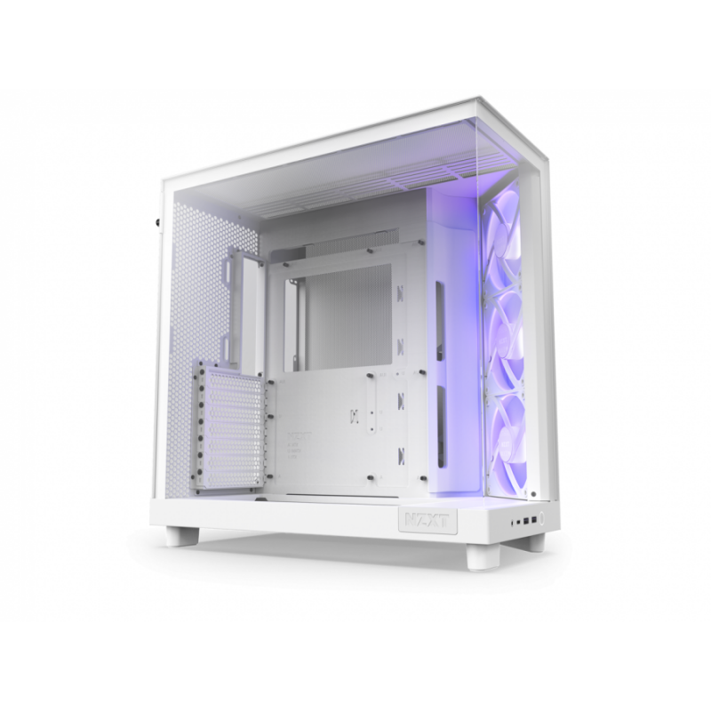 Кутия NZXT H6 Flow RGB Matte White - Middle Tower, NZXT-CASE-CC-H61FW-R1