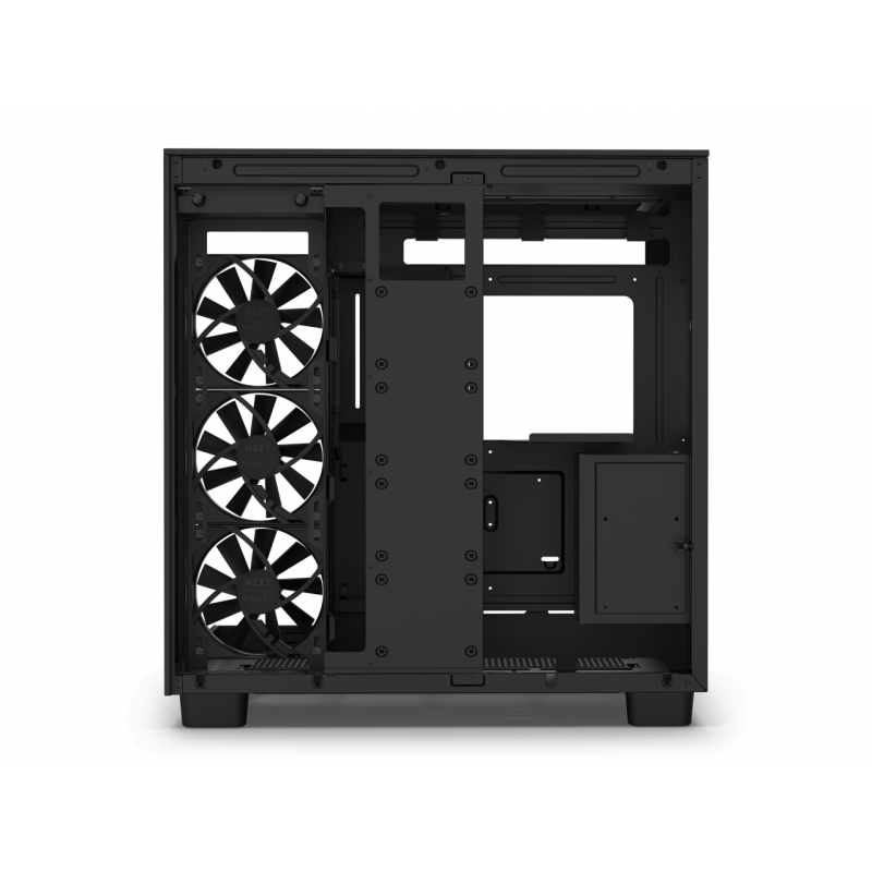 Кутия NZXT H9 Flow Matte Black - Middle Tower, NZXT-CASE-H91FB-01