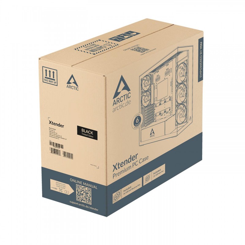 Кутия за компютър Arctic Xtender VG - White Mid-Tower