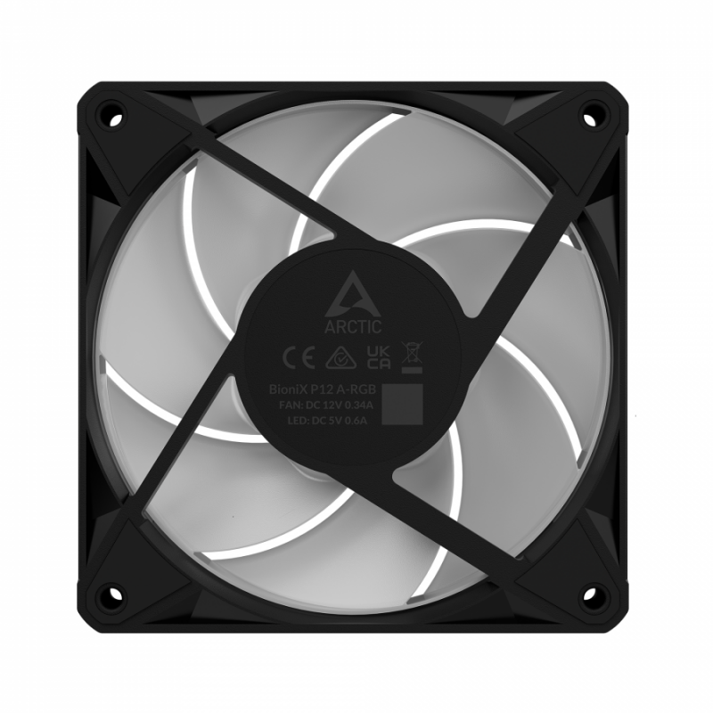 Комплект вентилатори ARCTIC BioniX P14 A-RGB PWM 140mm Daisy Chain - Черен