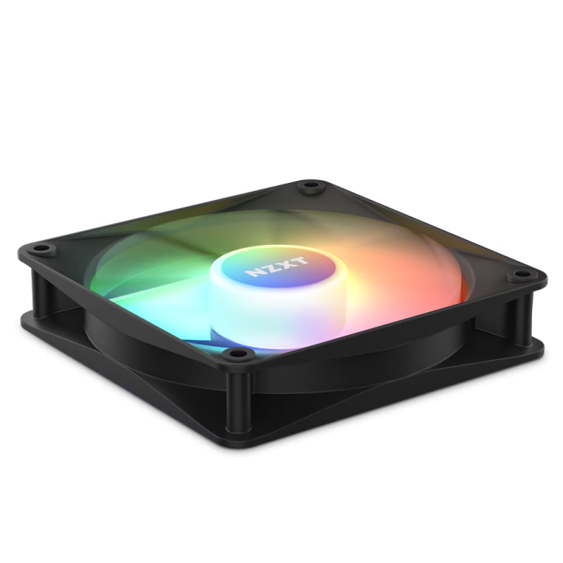 Комплект вентилатори NZXT F140 RGB Core Black, 2 x 140mm, RGB Контролер, NZXT-FAN-RF-C14DF-B1