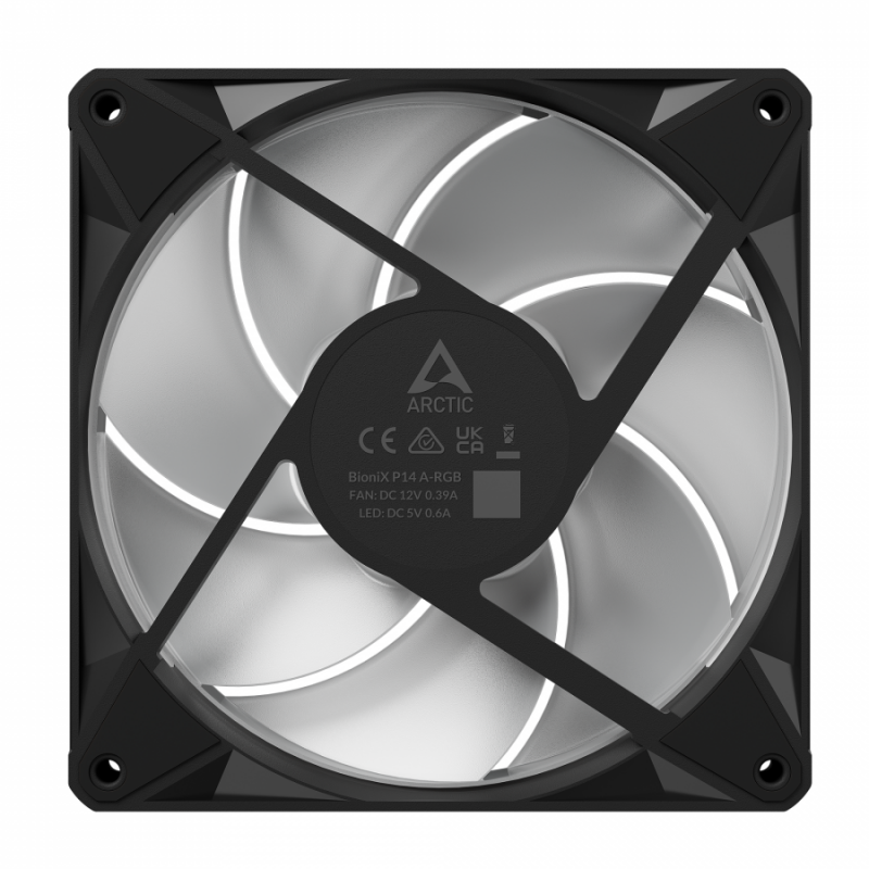 Вентилатор ARCTIC BioniX P14 A-RGB PWM 140mm Daisy Chain - Черен