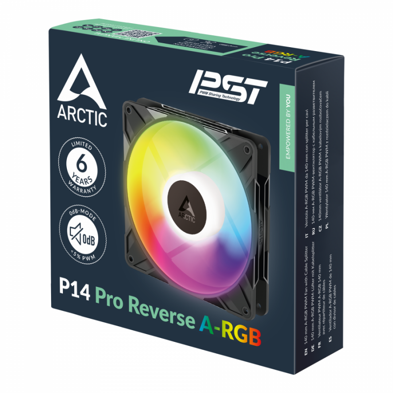 Вентилатор ARCTIC P14 Pro Reverse A-RGB 140mm PWM - ACFAN00323A