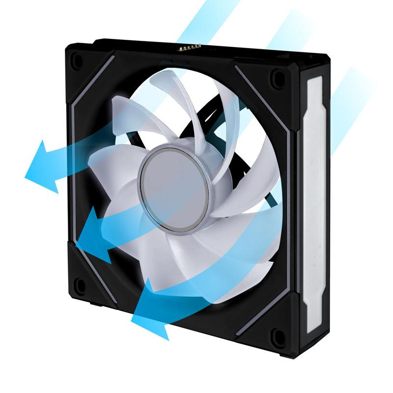 Вентилатор Lian-Li UNI SL-INF Reverse Blade, 120 мм, ARGB PWM, Черен, LL-FAN-LULI-053