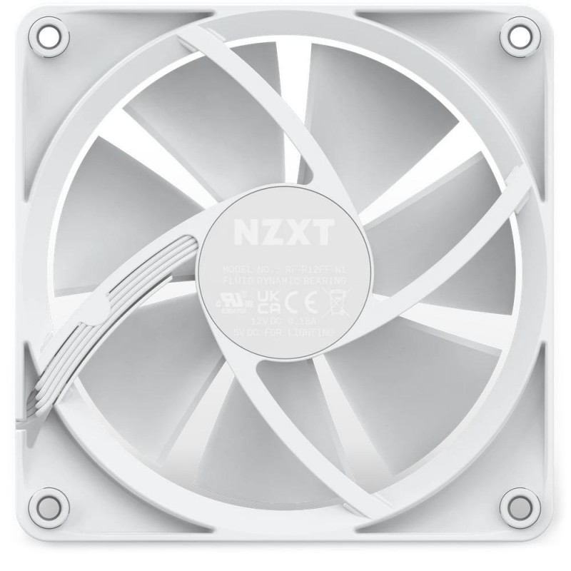 Вентилатор NZXT F120 RGB Бял, NZXT-FAN-RF-R12SF-W1