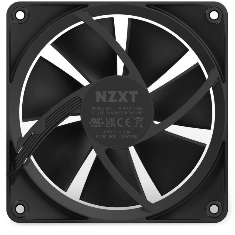Вентилатор NZXT F120 RGB Черен, NZXT-FAN-RF-R12SF-B1