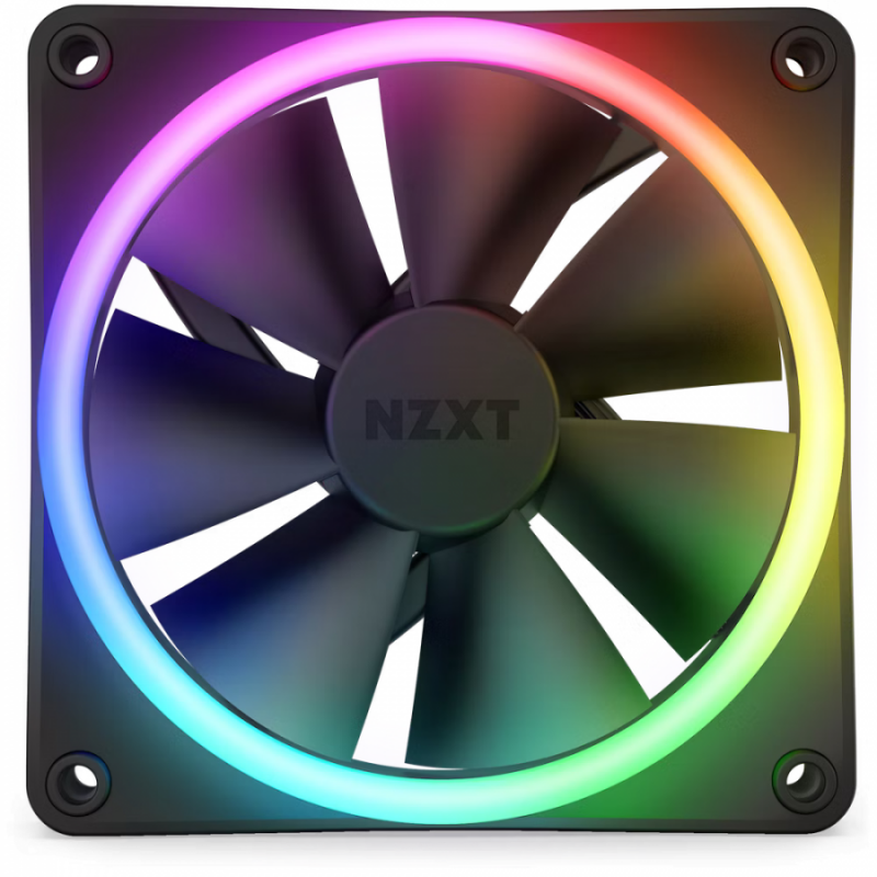 Вентилатор NZXT F120 RGB Duo, Черен, NZXT-FAN-RF-D12SF-B1