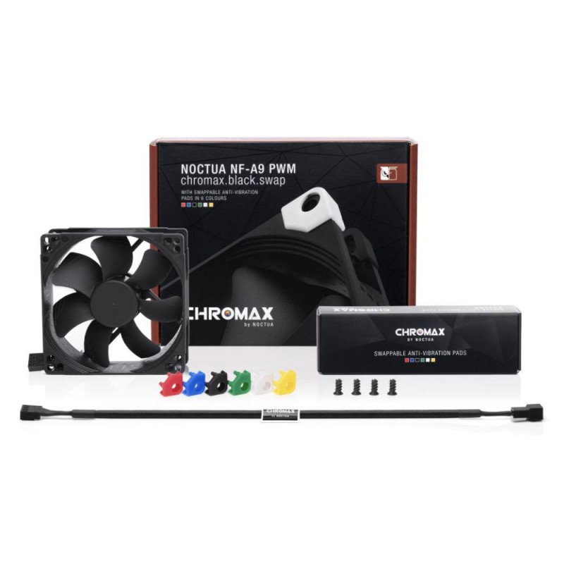 Вентилатор Noctua NF-A9 PWM 92mm chromax black swap, NOCTUA-FAN-NF-A9-PWMC