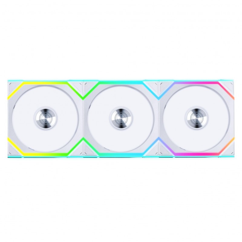 Вентилатори 3бр Lian Li UNI FAN SL Wireless ARGB PWM Reverse Blade - 120 mm Бели + Контролер, LL-FAN-LULI-094