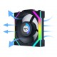 Вентилатори 3бр Lian Li UNI FAN SL Wireless LCD Reverse Blade ARGB PWM - 120 mm Черни, LL-FAN-LULI-101