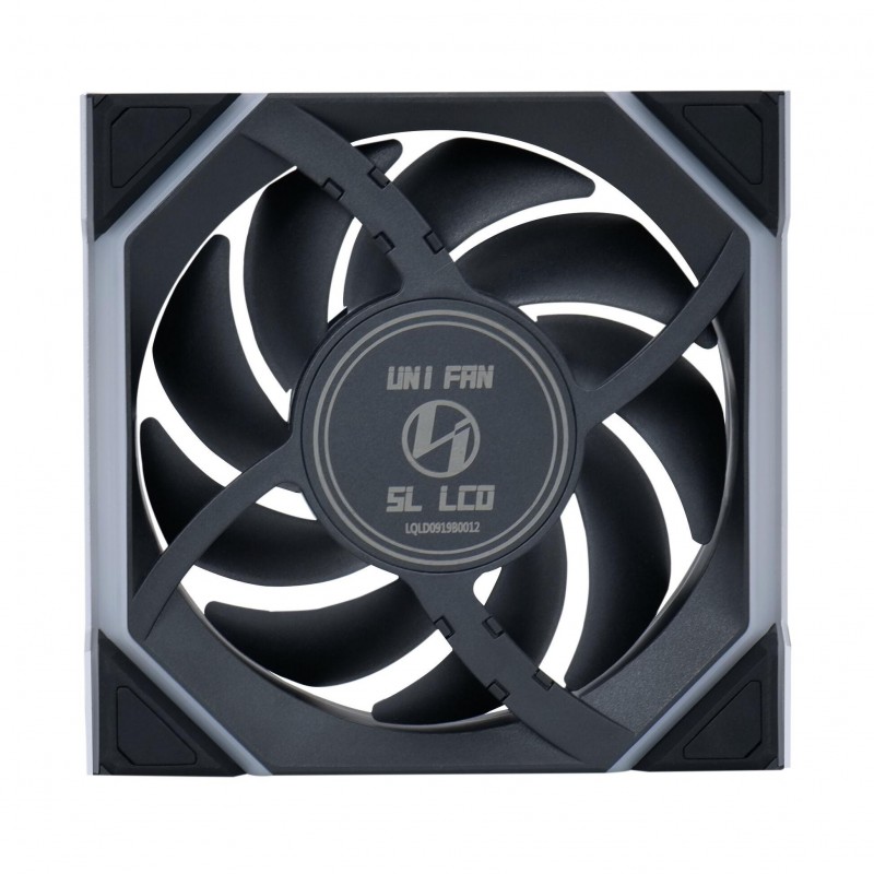 Вентилатори 3бр Lian Li UNI FAN SL Wireless LCD Reverse Blade ARGB PWM - 120 mm Черни, LL-FAN-LULI-101