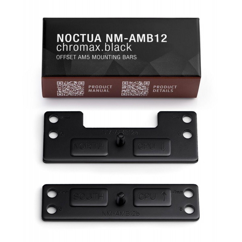 Noctua Mounting Kit NM-AMB12 Chromax. Black, NOCTUA-KIT-NM-AMB12.CH.BK