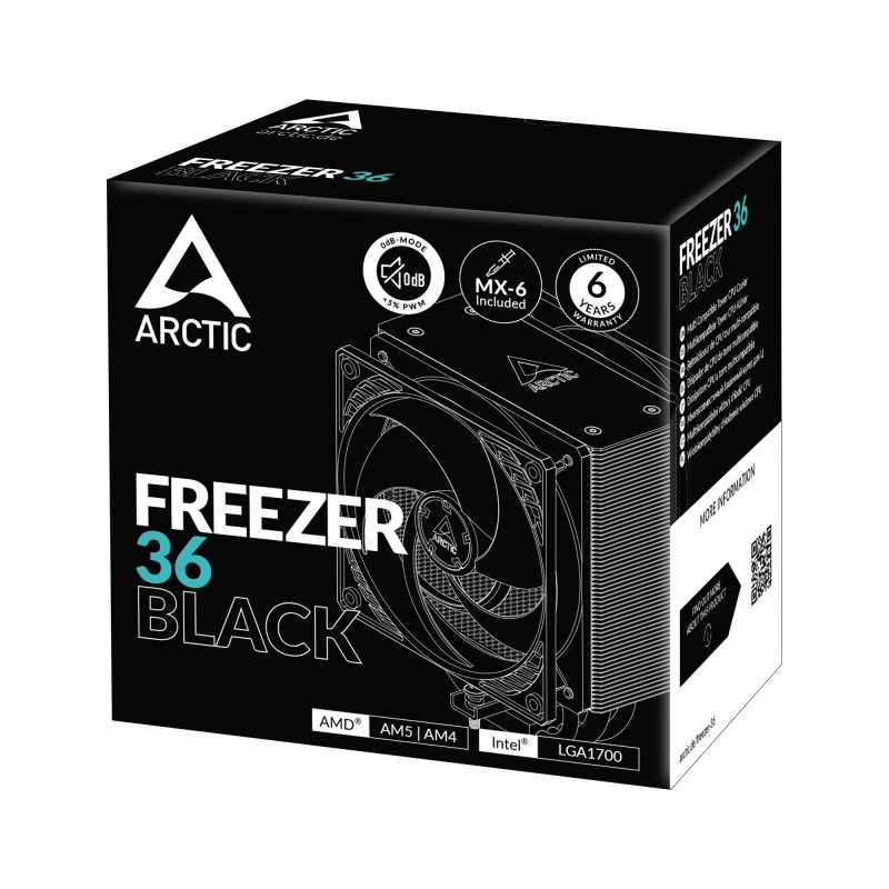 Охладител за процесор ARCTIC Freezer 36 Black - ACFRE00123A, ARCTIC-FAN-ACFRE00123A