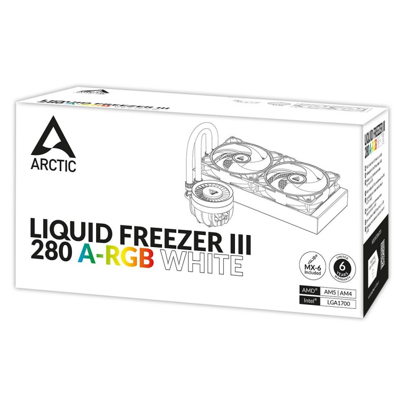 Охладител за процесор Arctic Liquid Freezer III 280 White A-RGB, ACFRE00151A, ARCTIC-FAN-ACFRE00151A