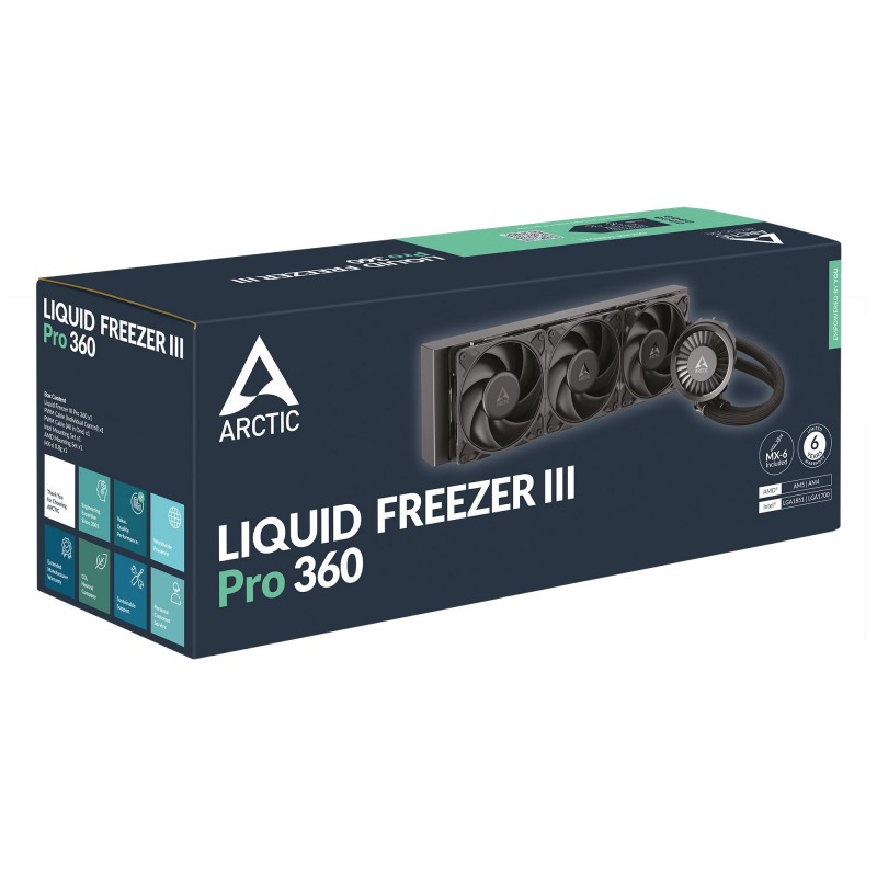 Охладител за процесор Arctic Liquid Freezer III Pro 360 - Black, ARCTIC-FAN-ACFRE00180A