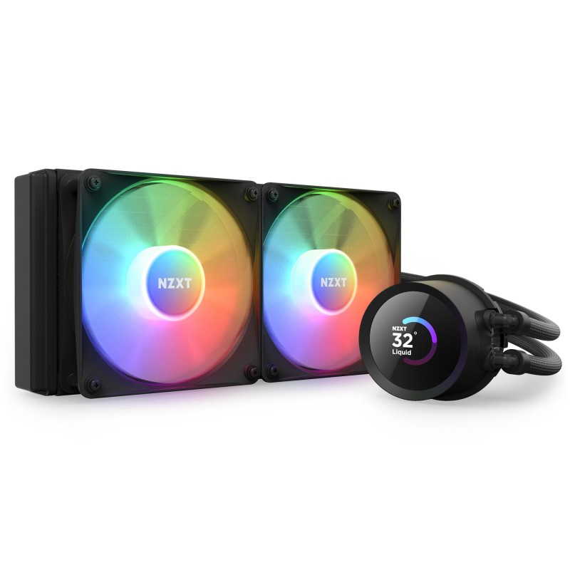 Охладител за процесор NZXT Kraken 240 RGB Black, LCD Display, NZXT-FAN-RL-KR240-B1