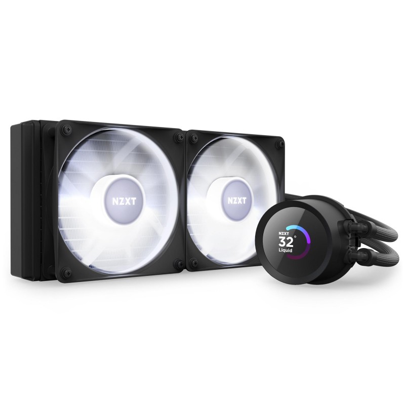 Охладител за процесор NZXT Kraken 240 RGB Black, LCD Display, NZXT-FAN-RL-KR240-B1