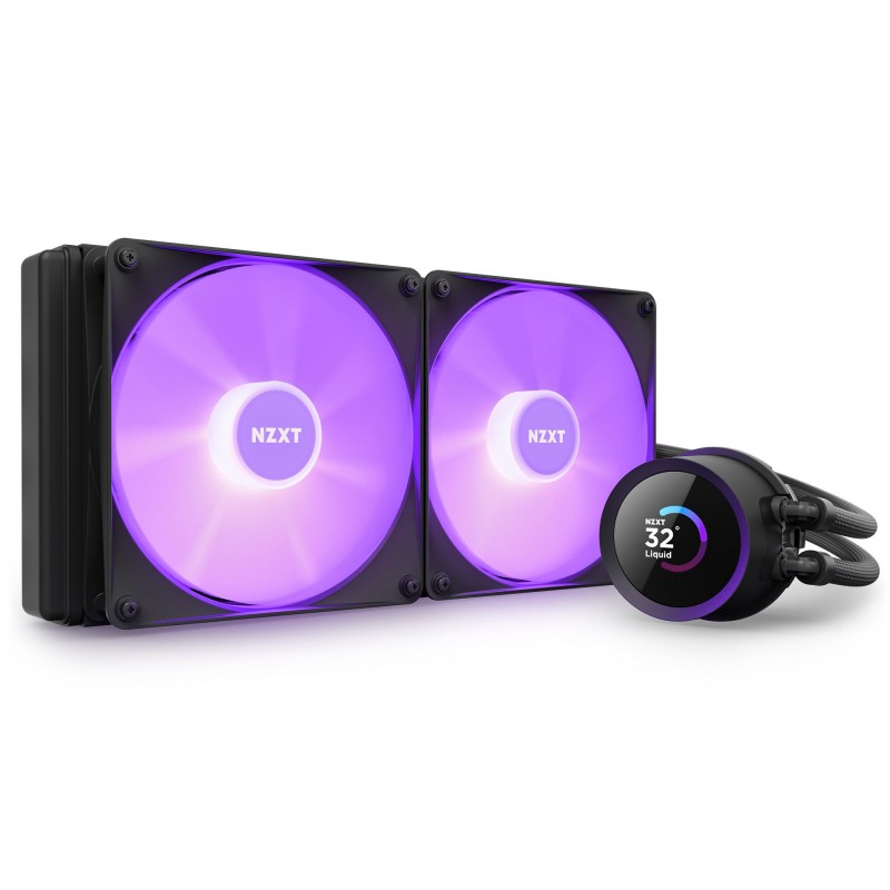 Охладител за процесор NZXT Kraken 240 RGB Black, LCD Display, NZXT-FAN-RL-KR240-B1