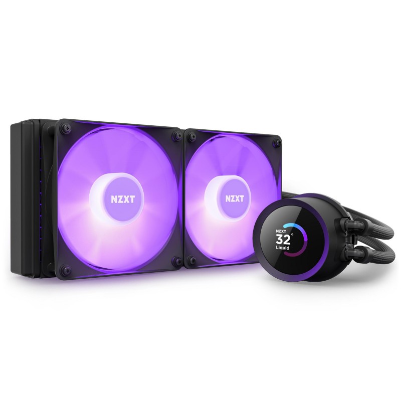 Охладител за процесор NZXT Kraken 240 RGB Black, LCD Display, NZXT-FAN-RL-KR240-B1