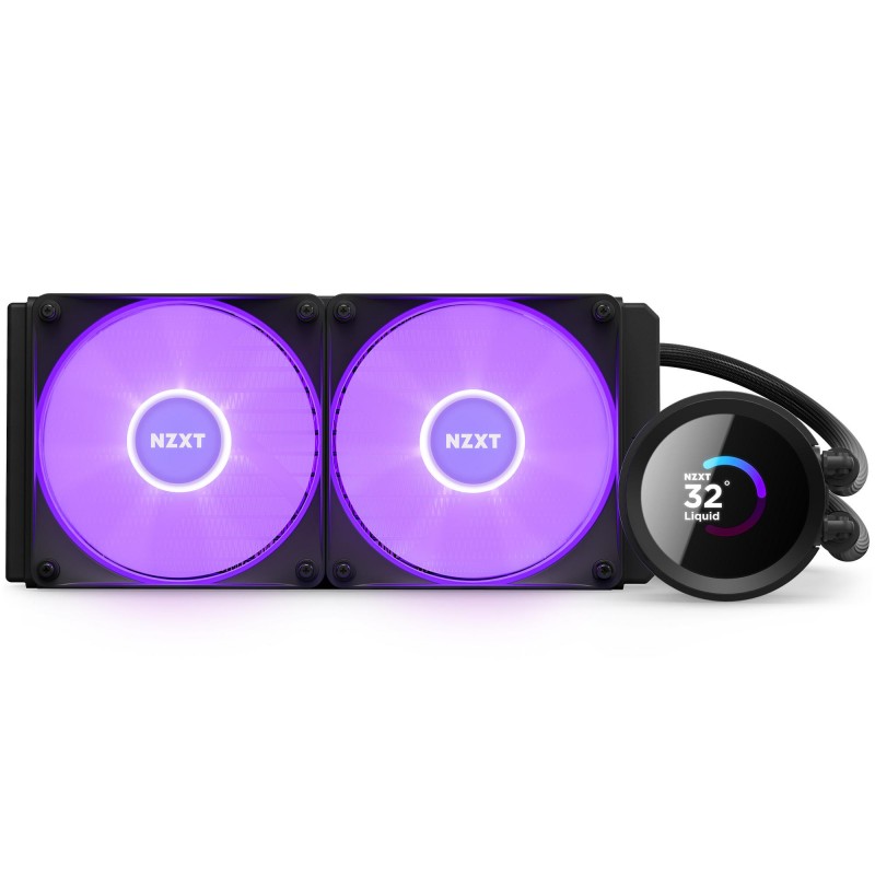 Охладител за процесор NZXT Kraken 240 RGB Black, LCD Display, NZXT-FAN-RL-KR240-B1