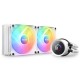 Охладител за процесор NZXT Kraken 240 RGB White, LCD Display, NZXT-FAN-RL-KR240-W1