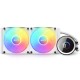 Охладител за процесор NZXT Kraken 240 RGB White, LCD Display, NZXT-FAN-RL-KR240-W1