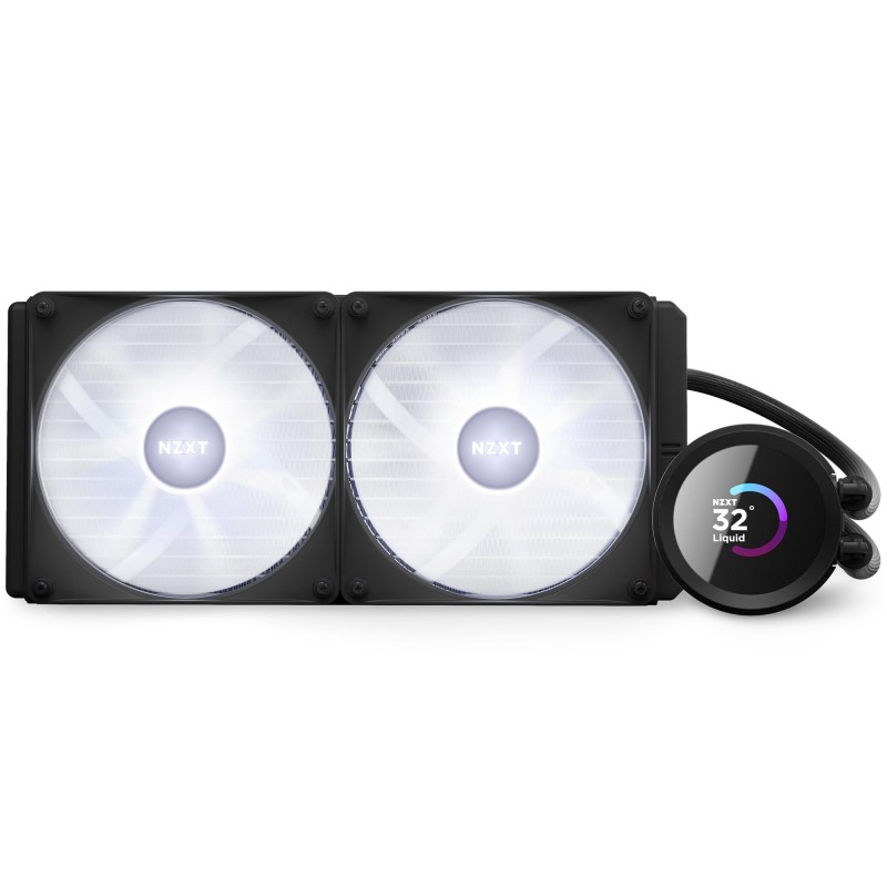 Охладител за процесор NZXT Kraken 280 RGB Black, LCD Display, NZXT-FAN-RL-KR280-B1
