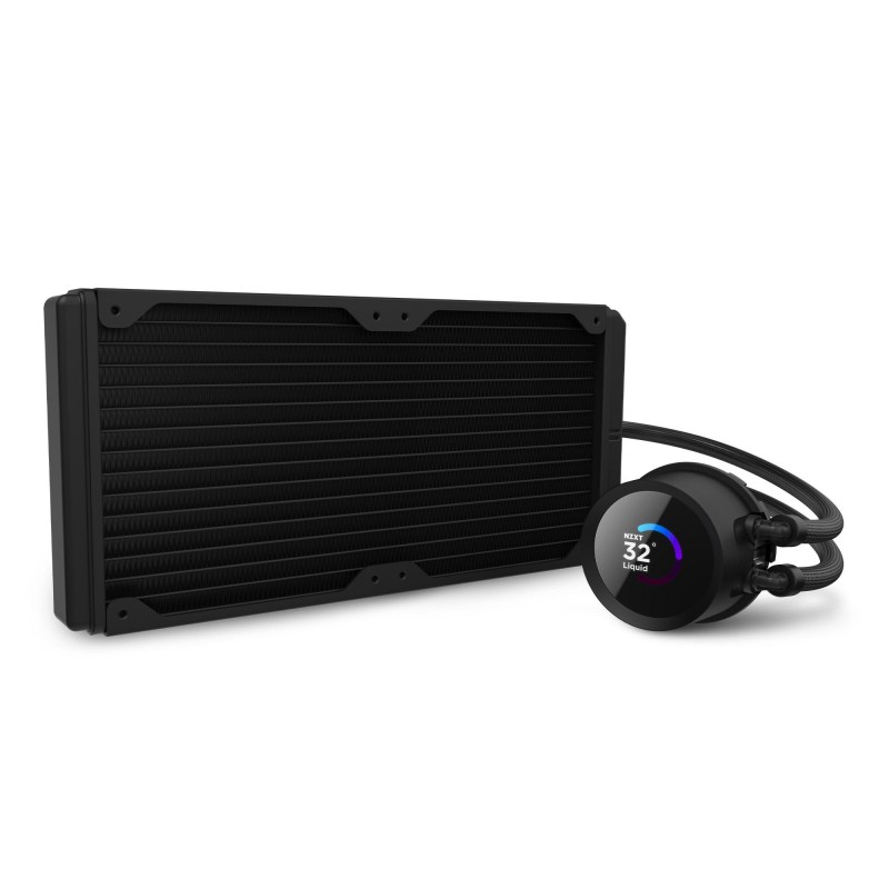Охладител за процесор NZXT Kraken 280 RGB Black, LCD Display, NZXT-FAN-RL-KR280-B1