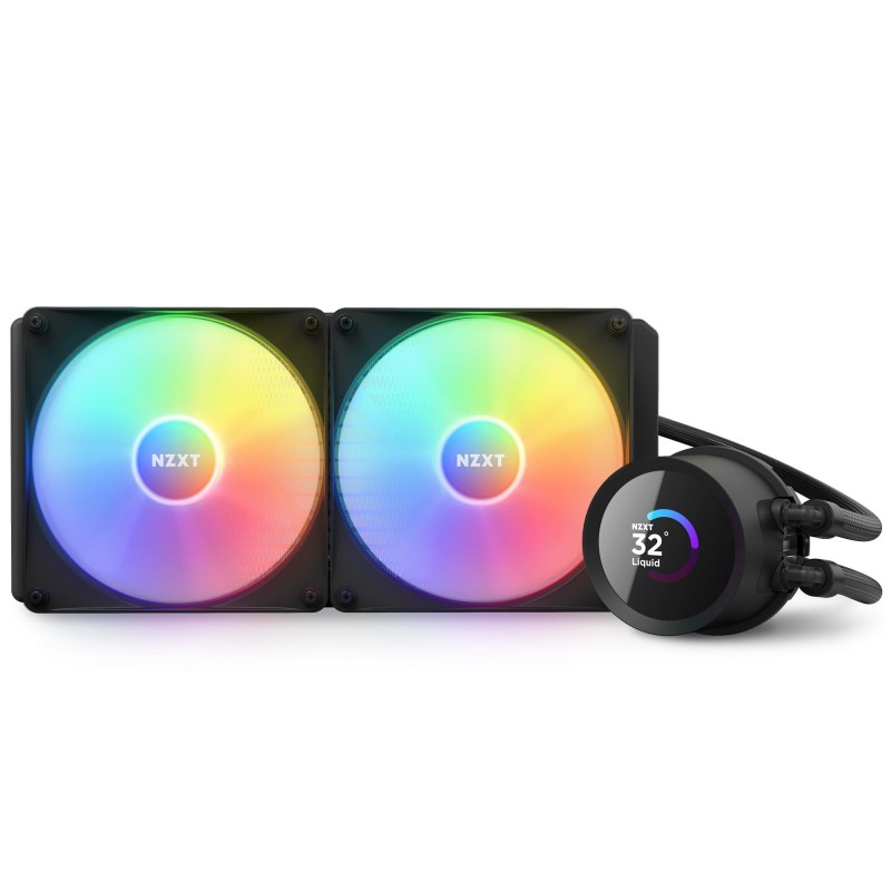 Охладител за процесор NZXT Kraken 280 RGB Black, LCD Display, NZXT-FAN-RL-KR280-B1