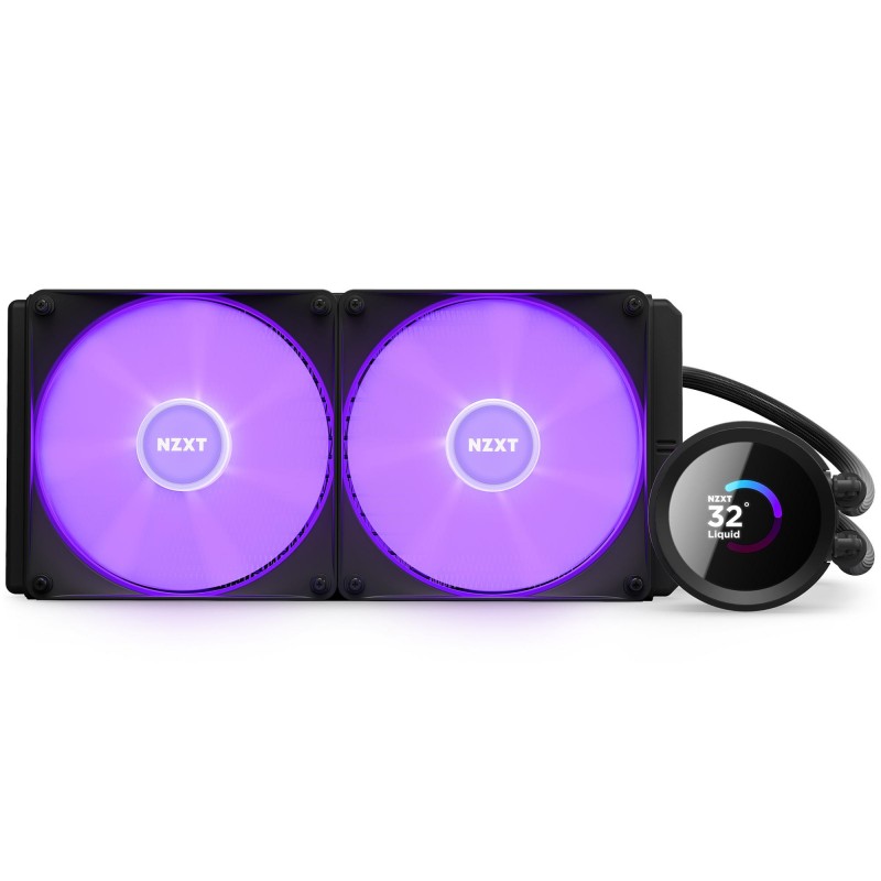 Охладител за процесор NZXT Kraken 280 RGB Black, LCD Display, NZXT-FAN-RL-KR280-B1