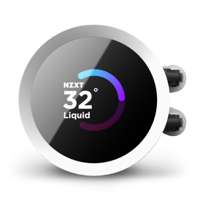 Охладител за процесор NZXT Kraken 360 RGB White, LCD Display, NZXT-FAN-RL-KR360-W1