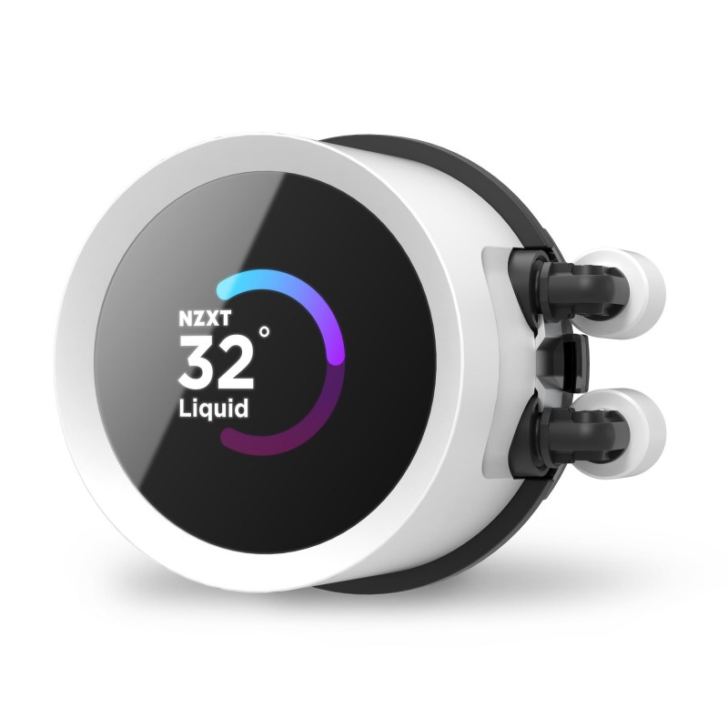 Охладител за процесор NZXT Kraken 360 RGB White, LCD Display, NZXT-FAN-RL-KR360-W1