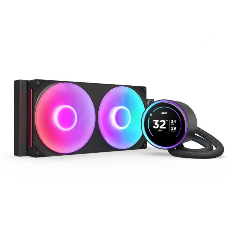 Охладител за процесор NZXT Kraken Elite 280 V2 RGB Black LCD Display, NZXT-FAN-RL-KR28E-B2