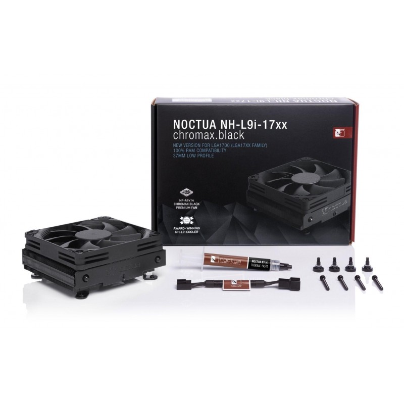 Охладител за процесор Noctua NH-L9i-17xx Chromax.black, NOCTUA-FAN-NH-L9i-CB-17