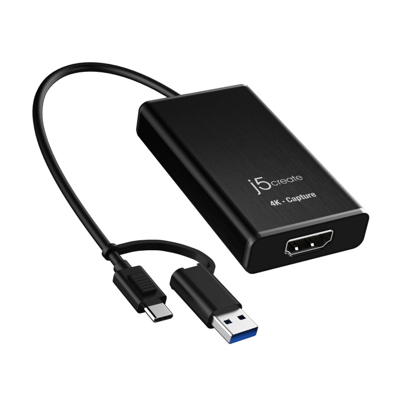 Кепчер j5create JVA11, HDMI - USB-C, 4K, Черен, J5-JVA11