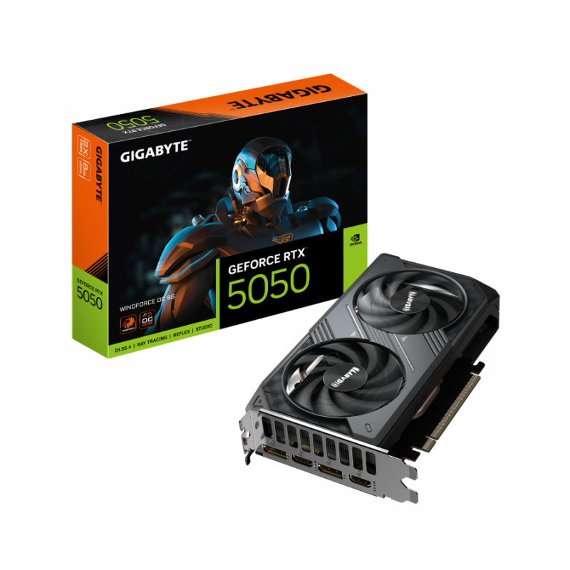 Видео карта GIGABYTE RTX 5050 WINDFORCE OC 8GB GDDR6