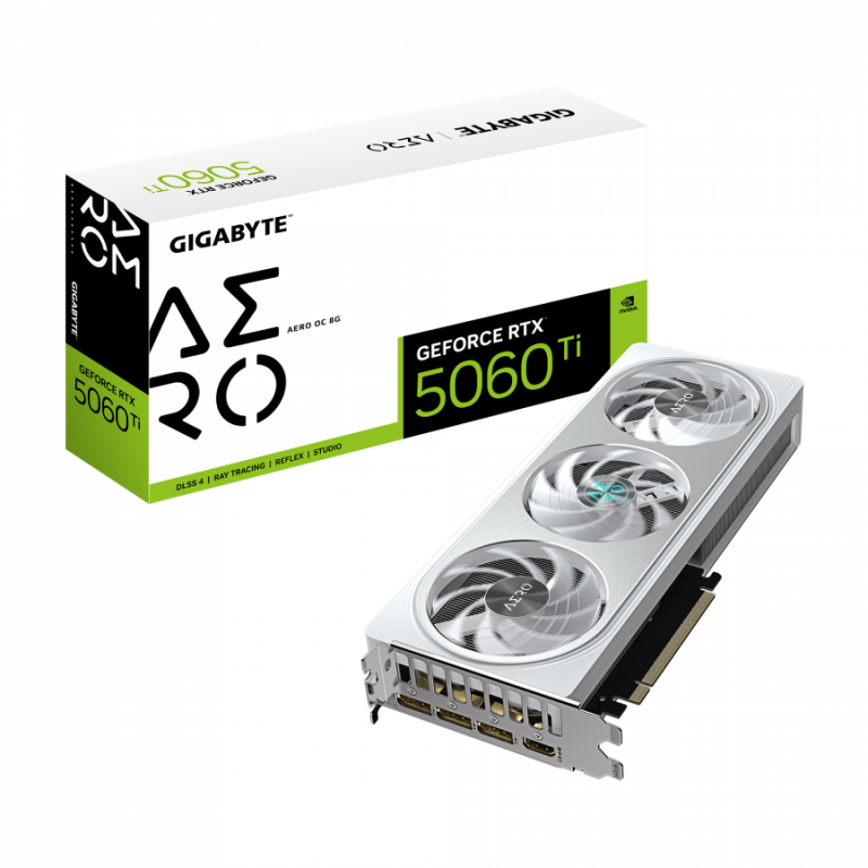 Видео карта GIGABYTE RTX 5060 TI AERO OC 8GB GDDR7, GA-VC-N506TAERO-OC-8GD