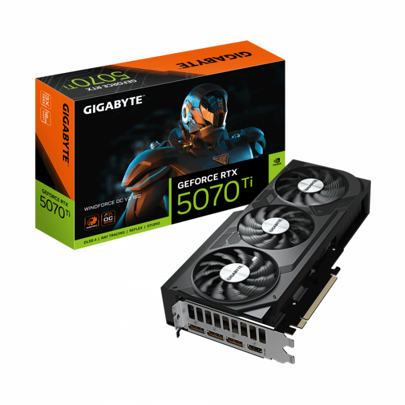 Видео карта GIGABYTE RTX 5070 TI WINDFORCE OC V2 16GB GDDR7