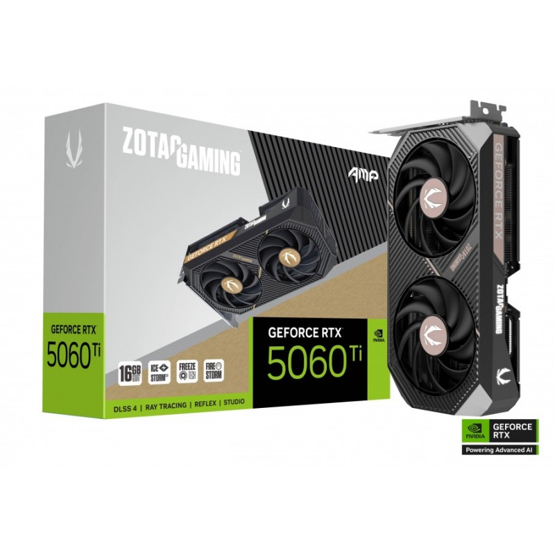 Видео карта ZOTAC GAMING RTX 5060 TI 16GB AMP GDDR7, ZOTAC-VC-N5060TI-16GB-AMP