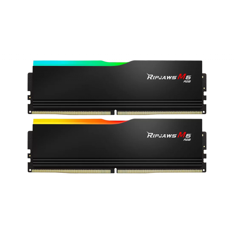 Памет G.SKILL Ripjaws M5 RGB Black 64GB(2x32GB) DDR5-6000 - Intel XMP, GSKILL-F5-6000J2836-RM5RK