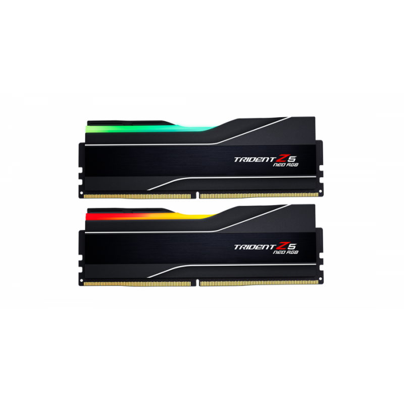 Памет G.SKILL Trident Z5 Neo RGB Black 64GB(2x32GB) DDR5 PC5-48000 6000MHz CL302 F5-6000J3040G32GX2-TZ5NR, GSKILL-F5-6000J3040G32-TZ
