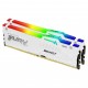 Памет Kingston FURY Beast White RGB 32GB(2x16GB) DDR5 6000MHz CL40, KIN-RAM-560C36BWE2AK2-32