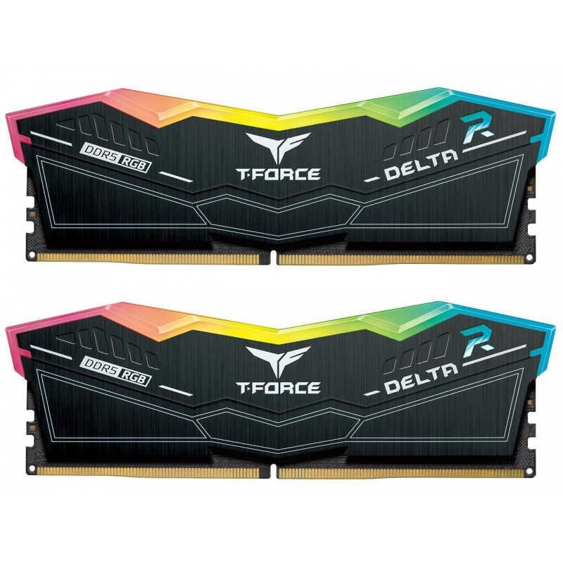Памет Team Group T-Force Delta RGB, DDR5, 32GB (2x16GB), 6400MHz, CL40-40-40-84, 1.35V, TEAM-RAM-5-DRB32GC40-64