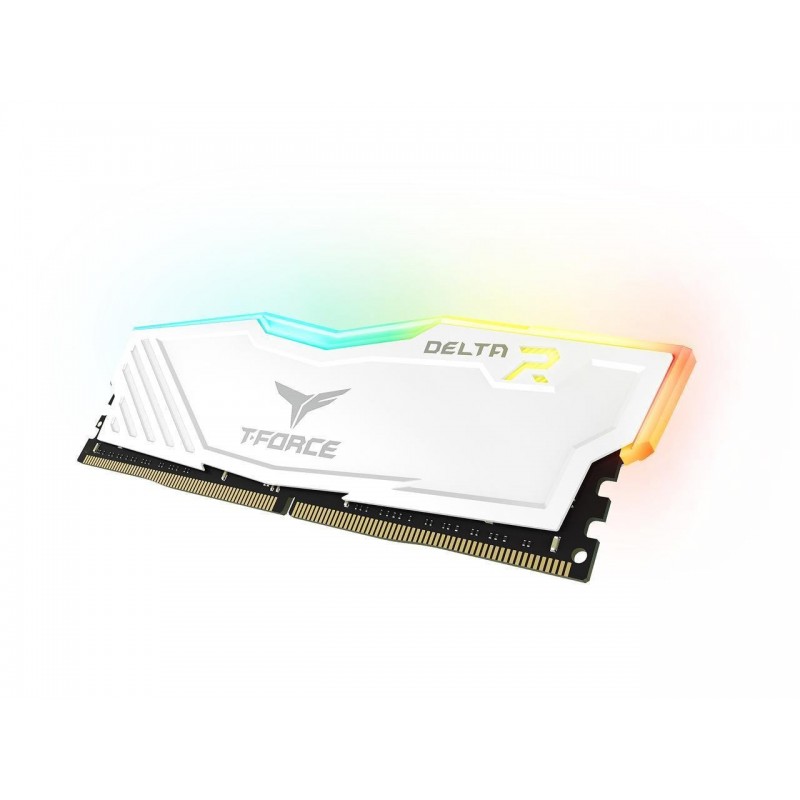 Памет Team Group T-Force Delta RGB White DDR4 - 16GB (2x8GB) 3200MHz CL16-18-18-38 1.35V-TEAM-RAM-4-W-8Gx2-3200