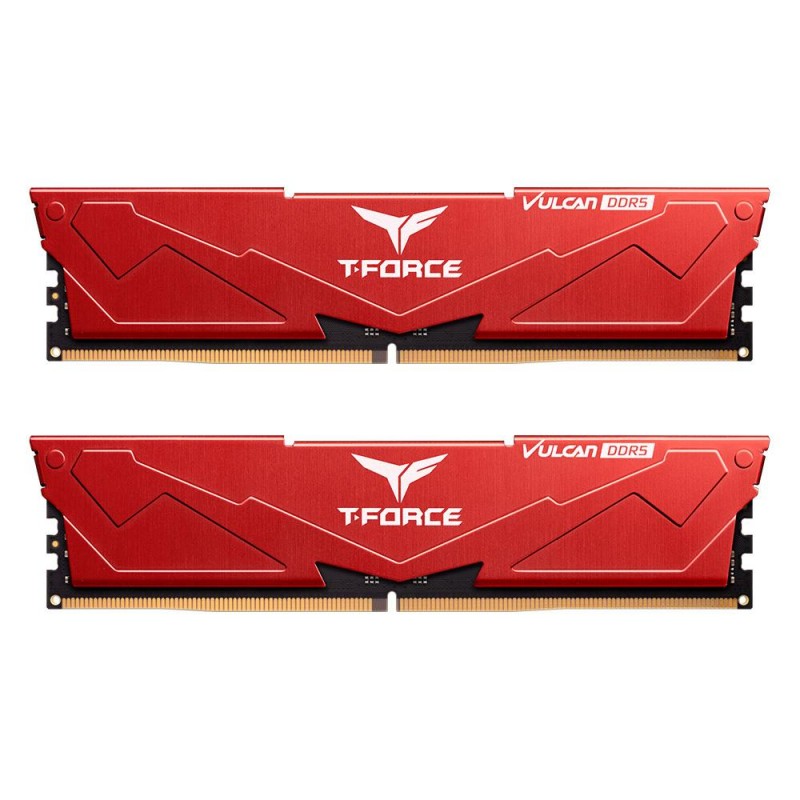 Памет Team Group T-Force Vulcan Red DDR5 32GB (2x16GB) 6000MHz CL30, TEAM-RAM-5-FLRD5-32G