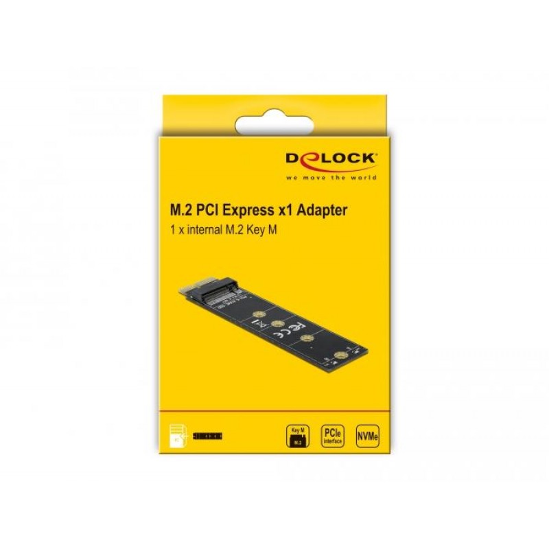 Адаптер Delock 64105, PCI Express x1 към M.2 Key M, DELOCK-64105