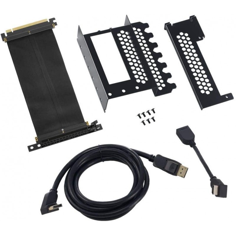 CableMod универсален брекет и кабел за вертикален монтаж за видео карта PCIe x16, 1x DisplayPort, 1x HDMI кабел-CABLEMOD-ZURC-016